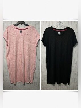 Muk Luk Short Sleeve Cotton T-Shirt Style Lounge Dresses/Nightgowns(2) size 3X